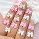 100Pcs New Mixed Nail Art Resin Mini Bow Designer Charms Rhinestones DIY Craft For Nail 3D