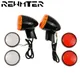 Motorcycle Rear Turn Signals Lights & Bracket Indicator Light With Lamp Lens Set For Harley