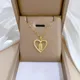 Stainless Steel Crystal Heart Virgin Mary Necklace for Women Amulet Gold Plated Necklace Religious