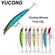 YUCONG 1PX Floating Minnow Bait 11m-13g Noisy Fishing Lure Casting Wobbler Artificial Hard Bass Isca