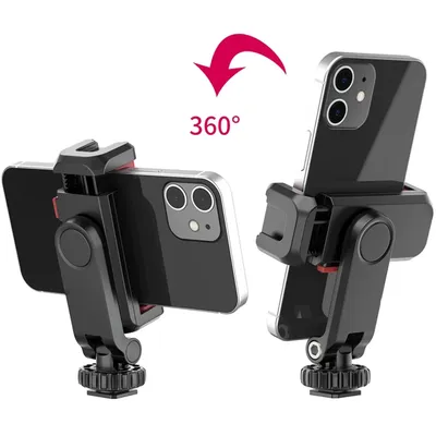 ST-06S Vertical Shooting Phone Mount Holder Tripod Mount DSLR Camera Mount Clamp Smartphone Vlog