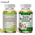 Hot Sale 2Bottles Garlic Capsules & Garcinia Cambodia Capsules High quality raw materials Helps with