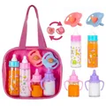 Disappearing Doll Feeding Set Baby Care Doll Feeding Toy Stroller 2pcs Milk And Juice Bottles With