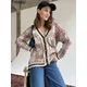 TYHRU abbigliamento donna Vintage Ladies Pocket cardigan lavorato a maglia maglioni donna manica