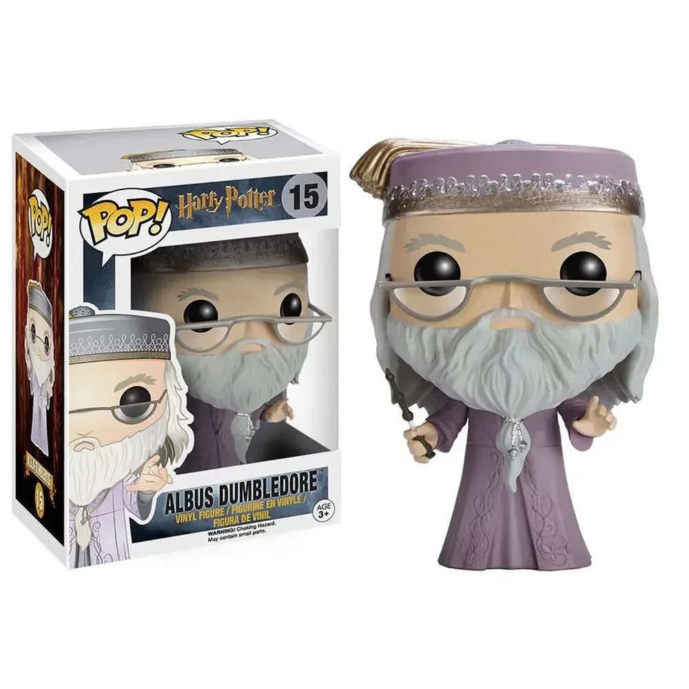 Funko POP Harried Potters Albus Dumbledore 15 # Figure giocattolo d'azione in PVC 10CM Collezione di figure in vinile Figurine Giocattoli di modello