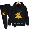 2 pezzi Set novità autunno neonato abiti sportivi Set di vestiti abbigliamento per ragazze Lion King