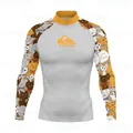 Uomo Rash Guard nuoto t-shirt costume da bagno Beach Jersey protezione UV Diving Rashguard costumi