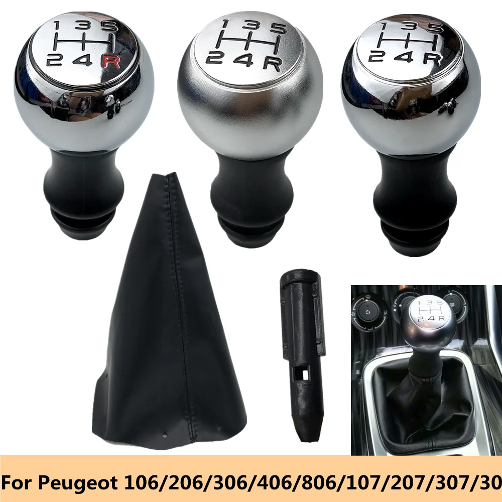 5/6 Velocità MT Pomello Del Cambio Leva Del Cambio Stick Per Peugeot 106 206 306 406 107 207 307 407 301 308 2008 3008 Citroen C2 C3 C4