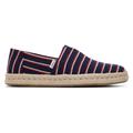 TOMS Men's Alpargata Navy Woven Stripes Rope 2.0 Espadrille Espadrille Shoes Blue/Multi, Size 12