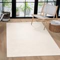 Teppich Wohnzimmer Schlafzimmer Kurzflor Skandi Muster Arche Bogen Einfarbig 3D 120x170 cm, Creme 5