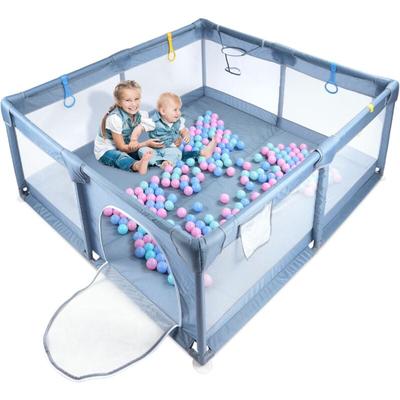 Baby Laufstall, 150x180cm Laufgitter, Absperrgitter mit luftdurchlässigem Netz, Kinderschutzgitter, Image
