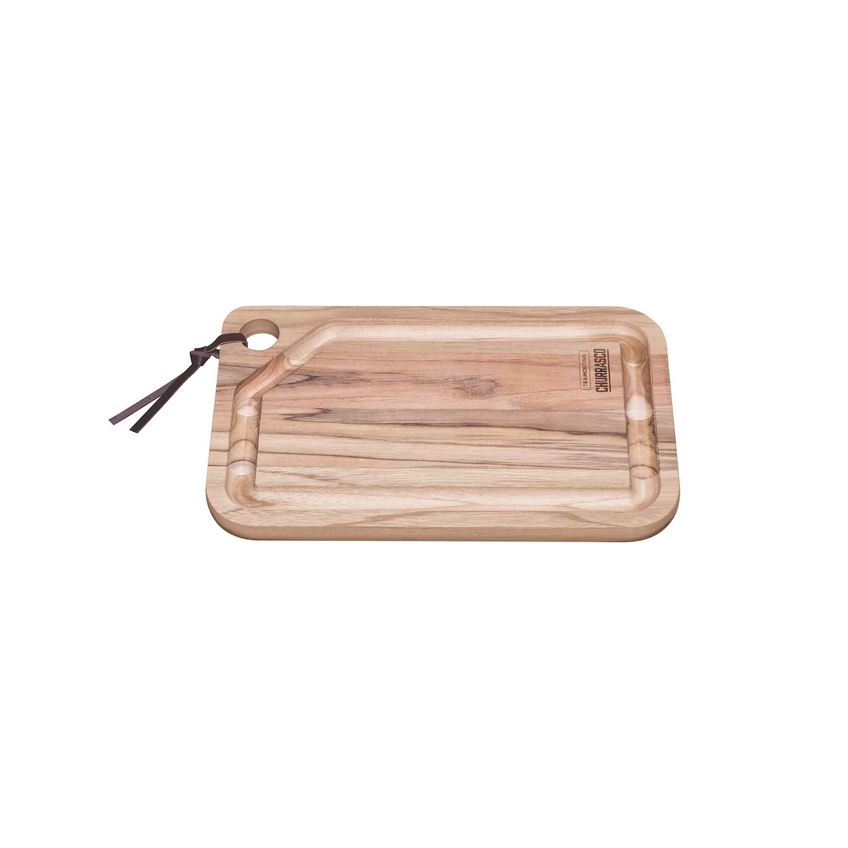 Tramontina CHURRASCO Schneide - und Servierbrett aus Teakholz, FSC-zertifiziert, Saftrille, 34 x 23 cm Image