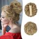 Claw Clip Messy Bun Hair Piece Wavy Curly Messy Hair Bun Scrunchies For Women Claw Clip on Chignon Hairpieces Synthetic Black Hair Rose Hair Bun Extensions for Women