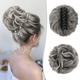 Claw Clip Messy Bun Hair Piece Wavy Curly Messy Hair Bun Scrunchies For Women Claw Clip on Chignon Hairpieces Synthetic Black Hair Rose Hair Bun Extensions for Women