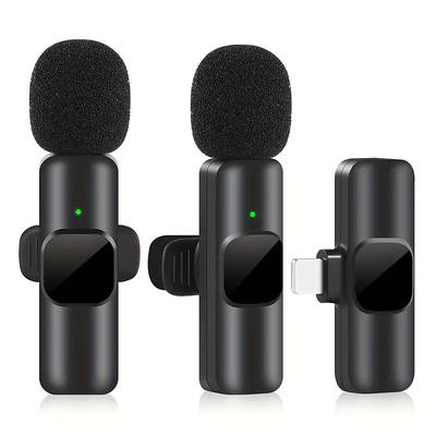 Professional Mini Wireless Lavalier Microphone For USB-C Smartphone Microphone Cordless Clip-on Microphone Plug And Play for Video Recording Live Streaming Interviews