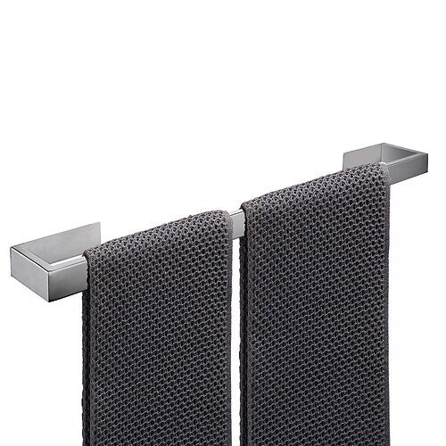 Badezimmer-Zubehör-Set selbstklebend Edelstahl 304 beinhaltet Kleiderhaken, Handtuchhalter, Handtuchhalter und Toilettenpapierhalter Silber 1oder3oder4-tlg Image