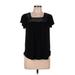 Old Navy Short Sleeve Top Black Keyhole Tops - Women's Size Medium