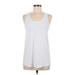 Zyia Active Active Tank Top: White Activewear - Women's Size Medium