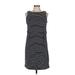 Tommy Hilfiger Cocktail Dress - Sheath High Neck Sleeveless: Gray Print Dresses - Women's Size Medium
