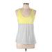 Nike Active Tank Top: Yellow Graphic Activewear - Women's Size Large