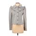 Rebecca Taylor Jacket: Short Gray Print Jackets & Outerwear - Women's Size 2