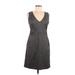 Gap Outlet Casual Dress - Sheath V-Neck Sleeveless: Gray Dresses - Women's Size 6