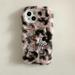 Sanrio Plush Leopard Print Hello Kitty Phone Case for IPhone 15 14 13 12 Pro Max Airpods 1 2 3 Pro 2 Earphone Case Y2k Girl