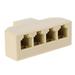 WINDLAND Telephone Splitter Adapter RJ11 6P4C Male to Female 4 Way Phone Line Splitter