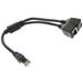 1Pc Ethernet Cable Adapter Splitter 1 Male to 2 Female Port LAN Network Plug 2 in 1 Adapter NetWork Accessories Splitter (Black)