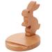 Rabbit Phone Holder Smartphones Cellphone Stand Mobile for Car Bracket Wood Bunny Traveling Essentials