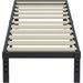 Popular California King Bed Frame 14 inches Tall 3 Inches Wide Wood Slats with 3500 Pounds Support for Foam Mattress No Box Spring Needed Underbed Storage Space Easy Assembly Noise Fre