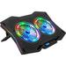 RGB Laptop Cooling Pad Portable Laptop Cooler Stand For Up To 17â€™â€™ Notebooks 2 Fans With 17Dba And 2 USB Ports