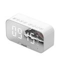 Discountï¼�Beppter Clock Poratable Led Mirror Digital Alarm Clock Wireless Bluetooth Speaker White