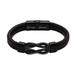 To My Son Love You Forever Leather Braided Bracelet Gifts Wristbands C4Z6