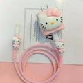 Sanrios Cinnamoroll Hello Kitty 20W Charger Adapter Case for Iphone Data Cable Winder Charging Head Shell for Iphone 12 13 14