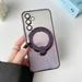 Case for Samsung Galaxy S24 Plus Glitter Magnetic Case with Rotate Ring Stand Compatible with MagSafe Non-Yellowing Gradient Sparkle Paper TPU Shockproof Clear Phone Case for Women Girls Darkpurple