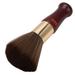 Neck Duster Dekaim Hair Brush Cleaning Hair Shaving Brushes Styling Salon Tool with Wooden Handle(red+brown)