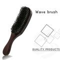 Painted Boar Bristle Curved Comb Wave Brush Hair Smoothing Comb Beard Comb Care Set Hair Styling Comb