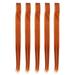 Dekaim Straight Hairpiece Clip 5pcs Clip in Hairpiece Colored Straight Hair Extensions Clip Hairpiece Clip for Party Cosplay(Orange)