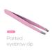 Eyebrow Hair Tweezers - 1 Pc Black/Pink Eyebrow Tweezer Hair Beauty Slanted Puller Stainless Steel Clips Makeup Tool