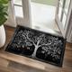 Arbre de vie noir blanc paillasson tapis de sol tapis lavables tapis de cuisine antidérapant résistant à l'huile tapis intérieur extérieur tapis chambre décor salle de bain tapis d'entrée