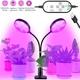 1/2 pièces élèvent la lumière led phytolampes à spectre complet usb élèvent la lumière avec contrôle de la minuterie clip de bureau lampes phyto pour plantes semis fleurs boîte de culture