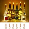 2m 20leds bougie bouteille de vin guirlande lumineuse bouteille de vin flamme liège lampe bricolage fête mariage saint valentin guirlande