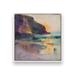 Wrought Studio™ Nocturne Sunset Soiree V1 (Square) Framed On Canvas by Azure Artisanal Studio Print in Indigo/Orange/Pink | 1.75 D in | Wayfair