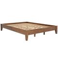 Millwood Pines Solid Wood Platform Bed Frame Wood in Brown | 8 H x 10.5 W x 75 D in | Wayfair F5E410E602614C88ABDAD79623915642