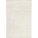 White Rectangle 6' x 9' Area Rug - Dakota Fields Dorene Contemporary High-Low Striped Wool Area Rug Cotton/Wool | Wayfair
