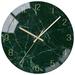 Wrought Studio™ Wall Clock Silent Non Ticking Wall Clock- 12 Inch Quality Quartz Battery Operated Round Easy To Read (Dark ) in Green | Wayfair