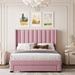 Mercer41 Storage Bed Velvet Upholstered Platform Bed w/ a Big Drawer | Wayfair DC469CD2FF63425A999E2AED8C1D03EC