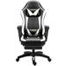 Inbox Zero Adjustable Reclining Ergonomic Swiveling A-Frame Sign Holder Game Chair Foam Padding in Black/White | 45.67 H x 24 W x 20 D in | Wayfair