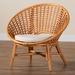 Accent Chair - Wholesale Interiors Bali & Pari Aerin Modern Bohemian Natural Accent Chair in Brown/White | 31.9 H x 33.1 W x 28.3 D in | Wayfair